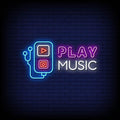Play Music Neon Sign