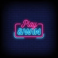 Play Win Multicolor Neon Sign - Neon Pink Aesthetic