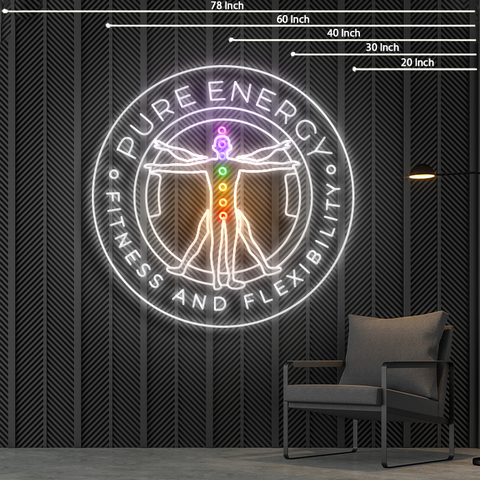 Pure Energy 40x40inch — make neon sign