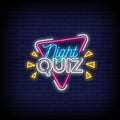 Quiz Night Neon Sign Perfect for Bars & Events
