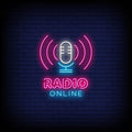 Radio Online Logo Neon Sign - Neon Pink Aesthetic