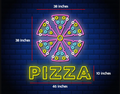 Pizza Neon Sign 51x49 inches (waterproof)