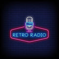 Retro Radio Logo Neon Sign
