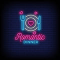Romantic Dinner Neon Sign