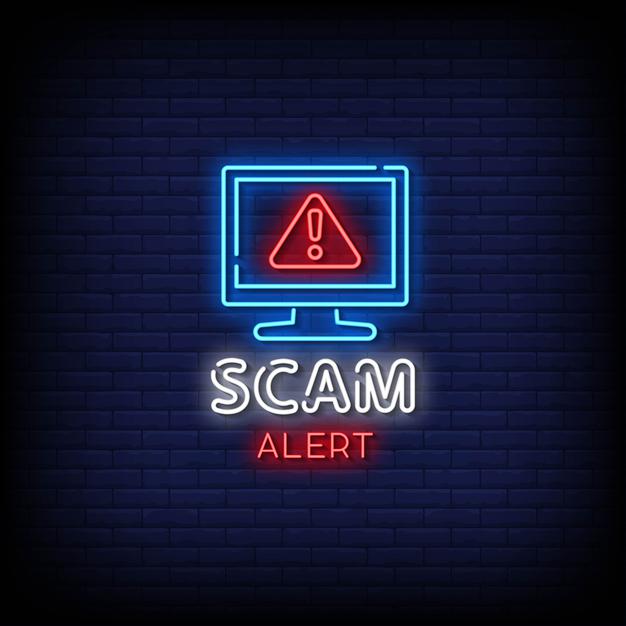 Scam Alert Neon Sign — make neon sign