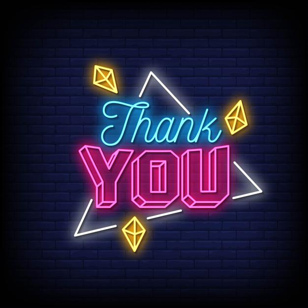 Thank You Neon Sign — make neon sign