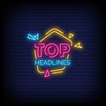 Top Headlines Neon Sign