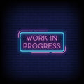 Work In Progress Neon Sign Perfect For Office Environment