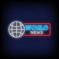 World News Neon Sign